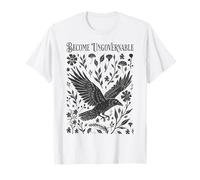 Become Ungovernable Linocut Crow Gothic Raven Folklore Art T-Shirt