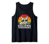 Become Ungovernable Meme - Funny Cat Meme Retro Vintage Tank Top