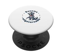 become ungovernable Raccoon cowboy funny trash panda PopSockets Adhesive PopGrip