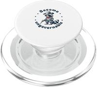 become ungovernable Raccoon cowboy funny trash panda PopSockets PopGrip for MagSafe