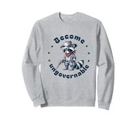 become ungovernable Raccoon cowboy funny trash panda Sweatshirt