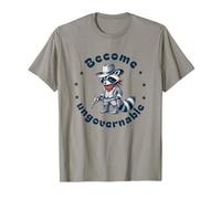Become ungovernable Raccoon Cowboy Funny Trash Panda T-Shirt