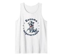 Become ungovernable Raccoon Cowboy Funny Trash Panda Tank Top