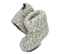 BeComfy Women Men Slippers Unisex Insulated Wool Shoes Wool Warm Winter Leather Handle 36-46 EU, grey, 9 UK