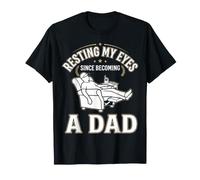 Becoming A Dad Sarcastic Tired Napping Grandpa Resting Eyes T-Shirt