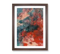 Becoming Abstract Framed Print | A2 Walnut Framed Wall Art | Ready to Hang | Abstract Fantasy Picture | Living Room Bedroom Lounge Office
