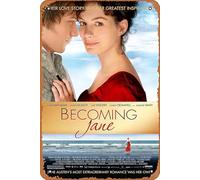 Becoming Jane 2007 Metal Retro Tin Sign Wall Decoration 12 x 8 inches Movie Poster Vintage Look