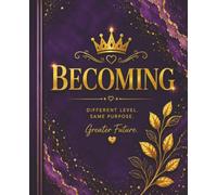 Becoming: Motivational Composition Notebook | Purple & Gold Journal for Goal Setting, Personal Growth & Daily Notes