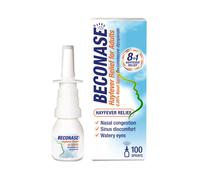 Beconase 8 in 1 Hayfever Relief Nasal Spray (100 Spray Bottle) - Long Lasting Effective Relief from Hayfever - Portable and Lasts