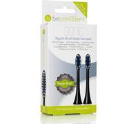 Beconfident 2 Piece Sonic Regular Brush Heads Black