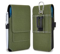 BECPLT for iPhone 17 Pro 17 16/15/14/13/12/11 Pro Belt Case Nylon Phone Holster with Belt Clip and Belt Loops Cell Phone Holder Carrying Pouch for Galaxy S25 S24 S23 S22 S21 S20 - Green