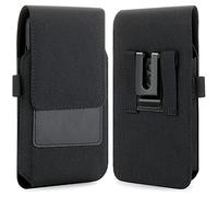 BECPLT iPhone 15 Pro 14 13 12 Holster Case, Nylon Belt Clip Case, Belt Holster Mobile Phone Case with ID Card Cover Holder for iPhone 15 14 13 12 11 Pro Galaxy S23 S22 S21 S20 S10 S9 (Black)