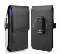 BECPLT Phone Holster for Apple iPhone 16 15 Pro 15 14 Pro 14 13 12 12 Leather Belt Case,Swivel Clip Pouch Holster Belt Clip Case for iPhone 11 Pro Xs X 11 XR Google Pixel 5 4a 5G 4 LG -Black