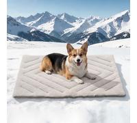 BECROWM Dog Cooling Mat,Q-Max>0.46 Instant Cool Pad for Dogs,Reversible 4-Layer Thick Pet Cooling Pad,Machine Washable,for Crate,Car,Indoor&Outdoor Summer（Grey,Large-122 * 71cm