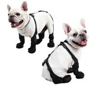 BECROWM Dog Rain Shoes Waterproof Adjustable Dog Boots Pet Shoes for Outdoor Walking Soft Dog Shoes Pets Paw Protector Never Lose a Boot or Sock Again