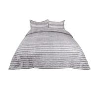 Bed, Bedding Sets 3pc Stripe Comforter Set Polyester Bed Duvets Queen Grey Duvet Sheets