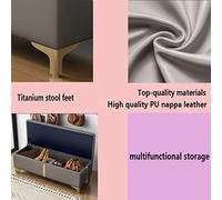 Bed Bench,Sofa Stool,Shoe Stool,Entryway,Leather Upholstered Storage Ottoman Bench,for Living Room Bedroom 23.6/31.4/39.3x15.7x15.7inch(60/80/100x40x40cm)
