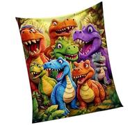 Bed Blanket,Cute Colorful Warm - Dinosaur Throw Blanket Couch Decor | for Lounge Living Room Sofa Bedroom Dorm Apartment Kids Boys Girls Teens Children