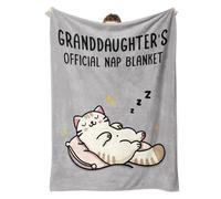 Bed Blanket, Granddaughter Gifts, Anniversary Birthday Gifts for Granddaughter Cat Pattern Blanket 28"*40"