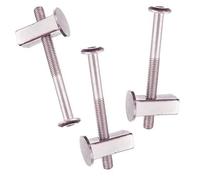 Bed Bolts HEAVY DUTY M8 8mm Replacement Fixing Kits Square end Block Nuts (3 Square Nuts + 3 Bolts)