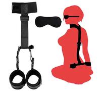 Bed Bondage Restraints Kit for Couples Sex Ties for Wrist and Ankle Straps Adult Play Queen Size Bed Bondaged Rope Cord & Rope Leg Spreader Bar Handcuff Set for Bedroom Women Bondaged Kit Sweater