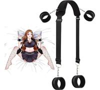 Bed Bondage Restraints Kit for Couples Sex Wrist and Ankle Straps Adult Play Adjustable Bed Bondaged Rope Cord & Rope Leg Spreader Bar for Bedroom Soft Handcuff Toys Women Bondaged Kit Sweatshirt