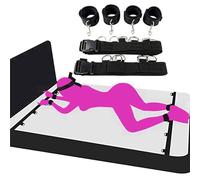 Bed Bondage Restraints Kit for Couples Under King Bed Sex Wrist and Ankle Straps Adult Play Queen Size Bed Bondaged Rope Cord & Rope Leg Spreader Bar for Bedroom Soft Handcuff Toys Women Sweater