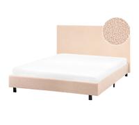 Bed Boucle ALBI 120 x 200 cm (EU Small Double) Beige