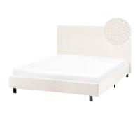 Bed Boucle ALBI 120 x 200 cm (EU Small Double) Off-White