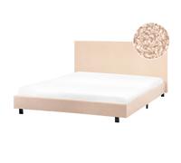 Bed Boucle ALBI 160 x 200 cm (EU King Size) Beige