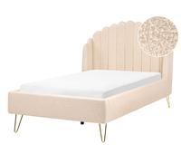 Bed Boucle AMBILLOU 120 x 200 cm (EU Small Double) Beige