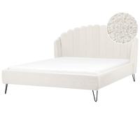 Bed Boucle AMBILLOU 180 x 200 cm (EU Super King) Off-White