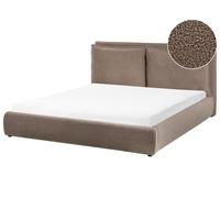 Bed Boucle BAJONNA 160 x 200 cm (EU King Size) Brown