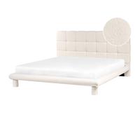 Bed Boucle CRESSAT 180 x 200 cm (EU Super King) Off-White