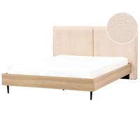 Bed Boucle IZERNORE 180 x 200 cm (EU Super King) Beige