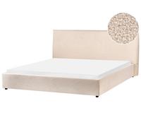 Bed Boucle LAVAUR 180 x 200 cm (EU Super King) Beige