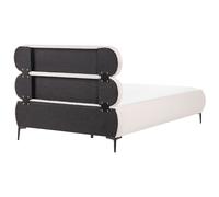 Bed Boucle LESSAY 120 x 200 cm (EU Small Double) Off-White