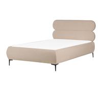 Bed Boucle LESSAY 120 x 200 cm (EU Small Double) Taupe
