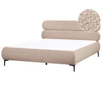 Bed Boucle LESSAY 180 x 200 cm (EU Super King) Taupe