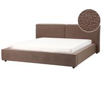 Bed Boucle LINARDS 180 x 200 cm (EU Super King) Brown