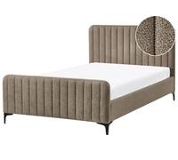 Bed Boucle LUNAN 120 x 200 cm (EU Small Double) Taupe
