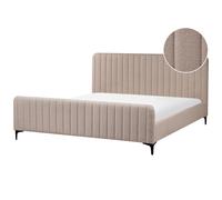 Bed Boucle LUNAN 180 x 200 cm (EU Super King) Taupe