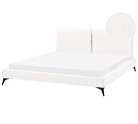 Bed Boucle MELLE 180 x 200 cm (EU Super King) Off-White