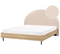 Bed Boucle MILLAY 180 x 200 cm (EU Super King) Beige