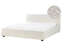 Bed Boucle MIRANDE 160 x 200 cm (EU King Size) Off-White