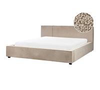 Bed Boucle MIRANDE 180 x 200 cm (EU Super King) Taupe
