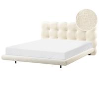 Bed Boucle SOULISSE 160 x 200 cm (EU King Size) Off-White