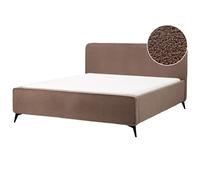 Bed Boucle VALOGNES 180 x 200 cm (EU Super King) Brown