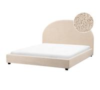 Bed Boucle VAUCLUSE 160 x 200 cm (EU King Size) Beige