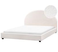 Bed Boucle VAUCLUSE 160 x 200 cm (EU King Size) Off-White